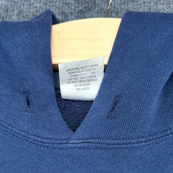 U.S. Navy Mens Pullover Hoodie Blue Size Small Vintage Made USA Graphic Logo - Picture 13 of 15